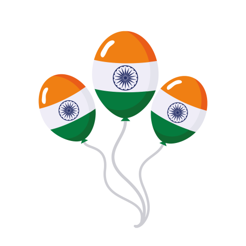Balloons PNG Indian Flag Colours Free Download