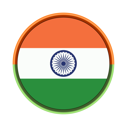 Indian Flag Round PNG Image Free Download